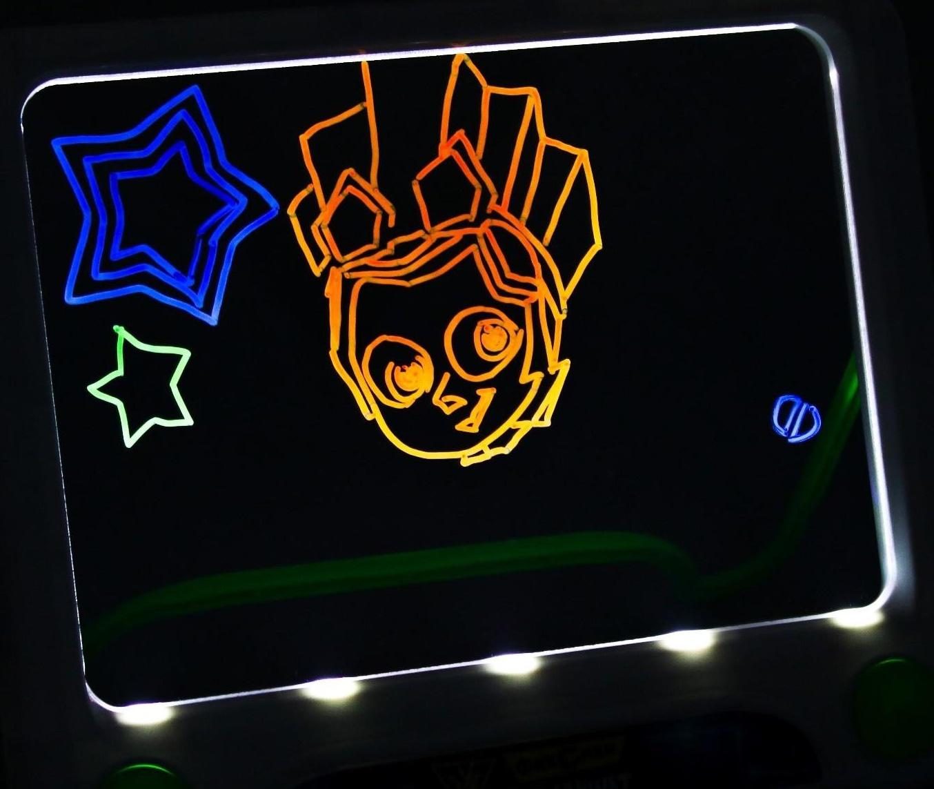 3D-планшет для рисования «Фиксики: Фикси планшет», неоновые маркеры, световые эффекты, с карточками