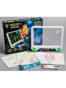 3D-планшет для рисования «Фиксики: Фикси планшет», неоновые маркеры, световые эффекты, с карточками