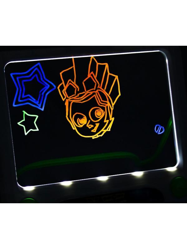 3D-планшет для рисования «Фиксики: Фикси планшет», неоновые маркеры, световые эффекты, с карточками