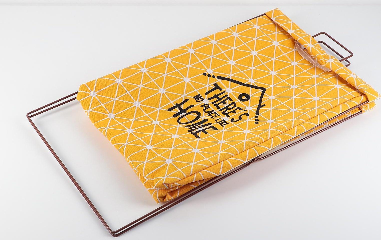 Корзина универсальная складная «Милый дом», 35×28,5×57,5 см, цвет жёлтый