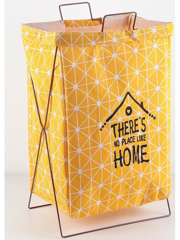 Корзина универсальная складная «Милый дом», 35×28,5×57,5 см, цвет жёлтый