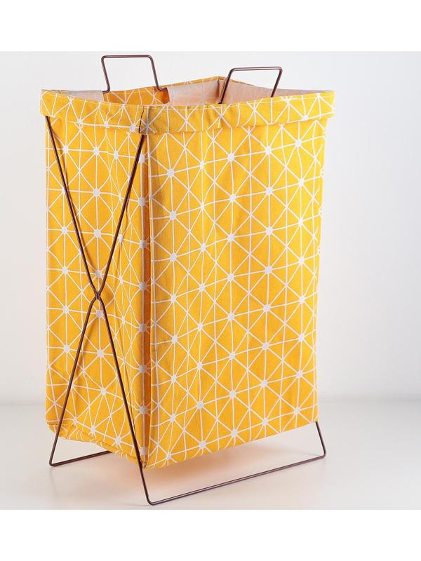 Корзина универсальная складная «Милый дом», 35×28,5×57,5 см, цвет жёлтый