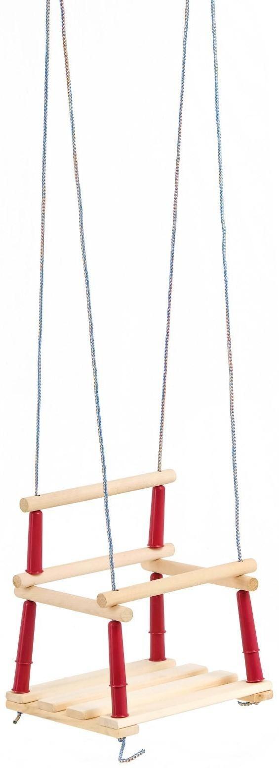 Качели подвесные, деревянные, сиденье 33×22см, МИКС