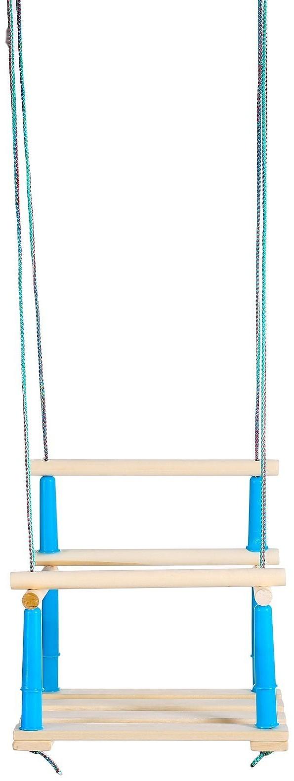 Качели подвесные, деревянные, сиденье 33×22см, МИКС