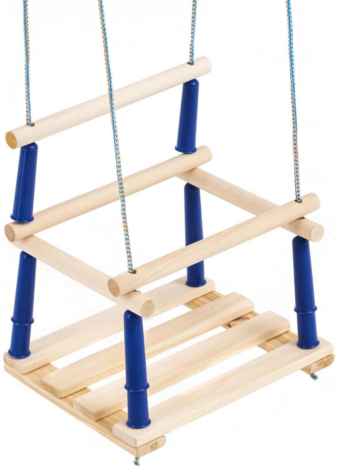 Качели подвесные, деревянные, сиденье 33×22см, МИКС