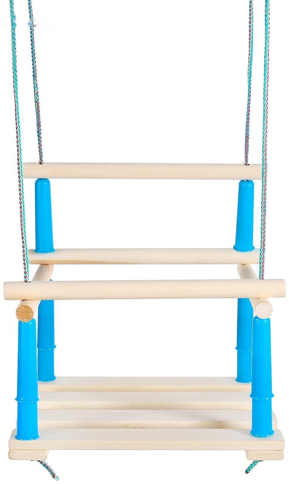 Качели подвесные, деревянные, сиденье 33×22см, МИКС