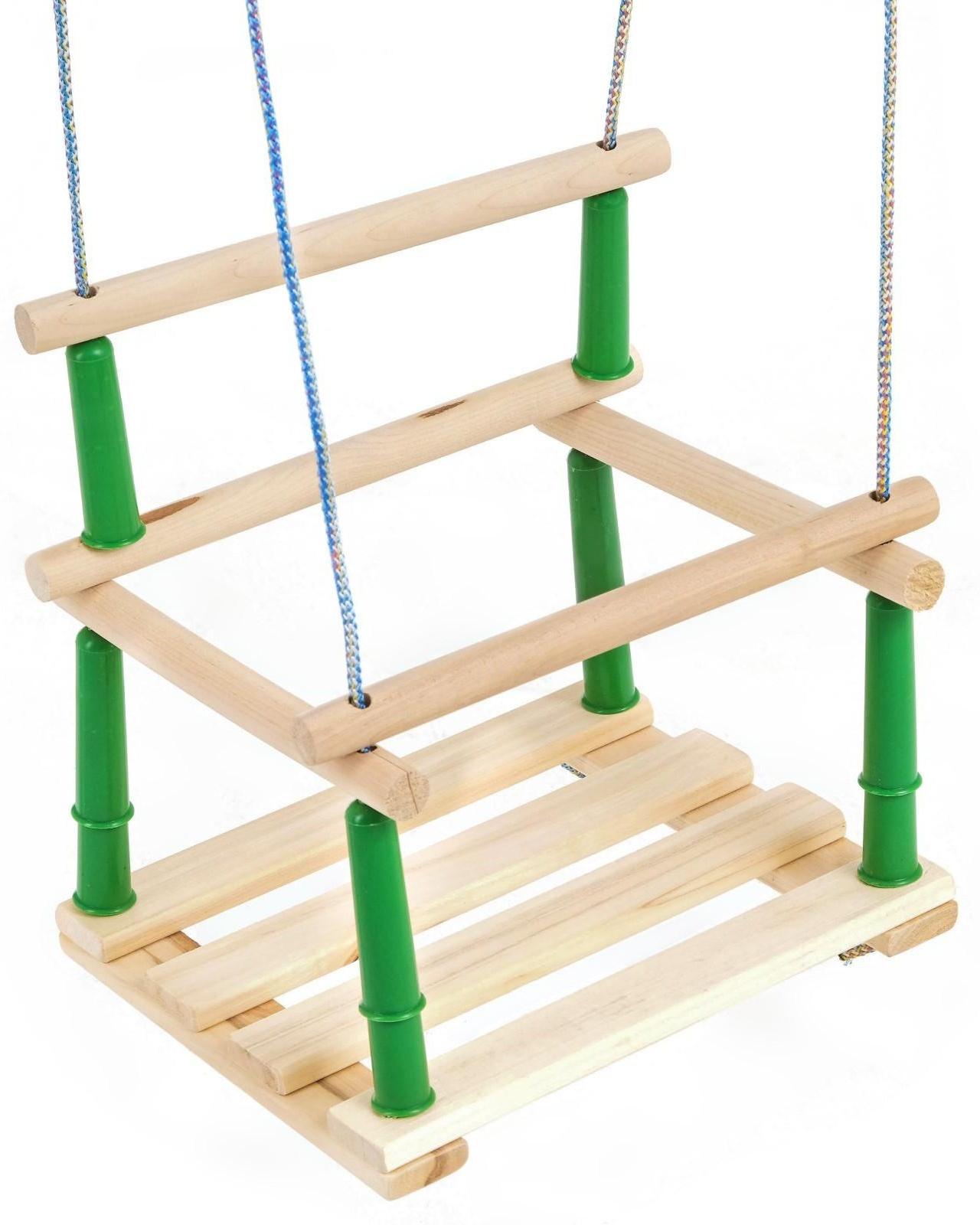 Качели подвесные, деревянные, сиденье 33×22см, МИКС