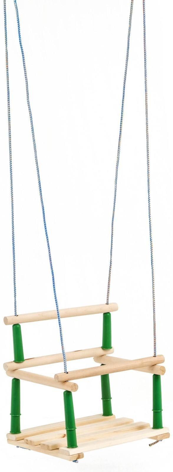 Качели подвесные, деревянные, сиденье 33×22см, МИКС