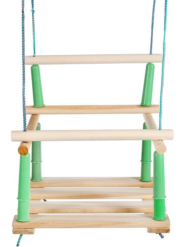 Качели подвесные, деревянные, сиденье 33×22см, МИКС