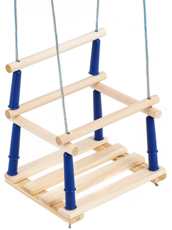 Качели подвесные, деревянные, сиденье 33×22см, МИКС