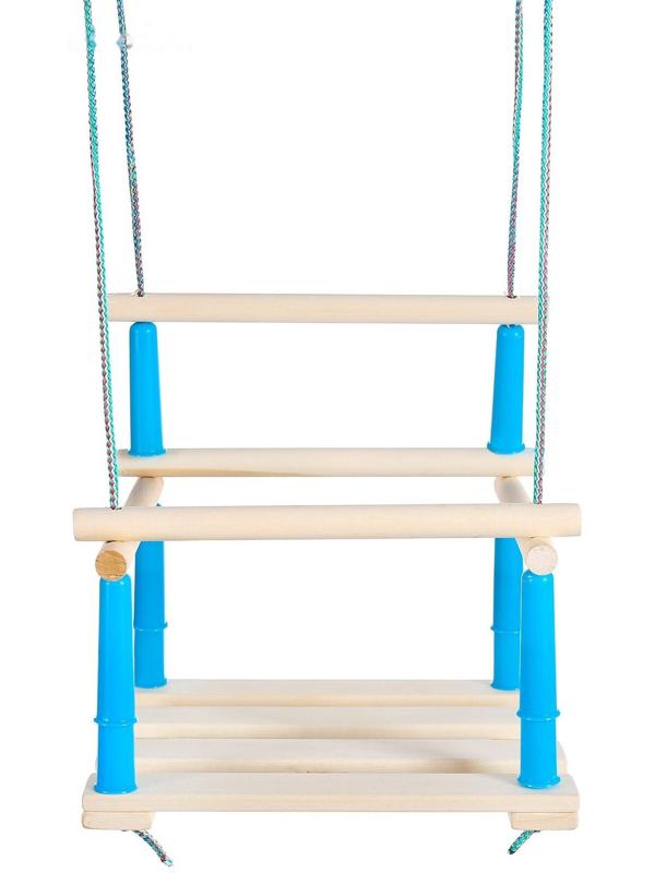 Качели подвесные, деревянные, сиденье 33×22см, МИКС