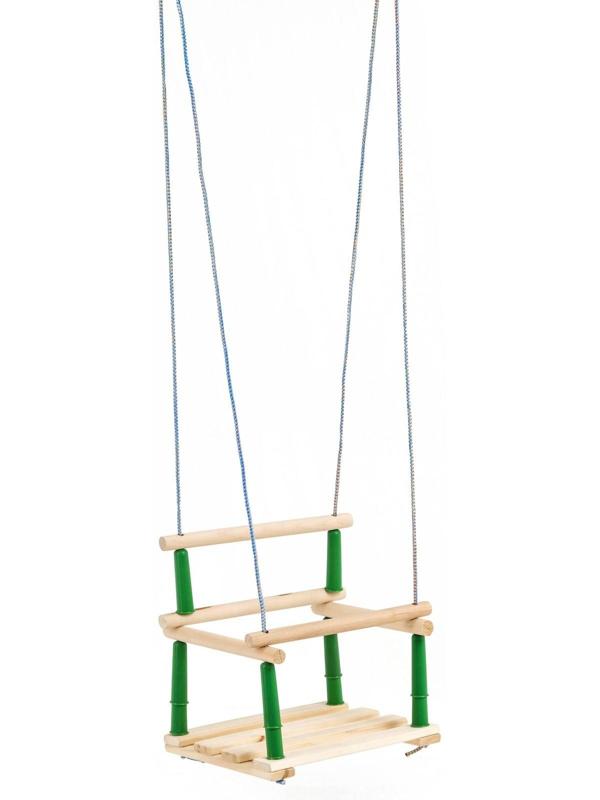 Качели подвесные, деревянные, сиденье 33×22см, МИКС