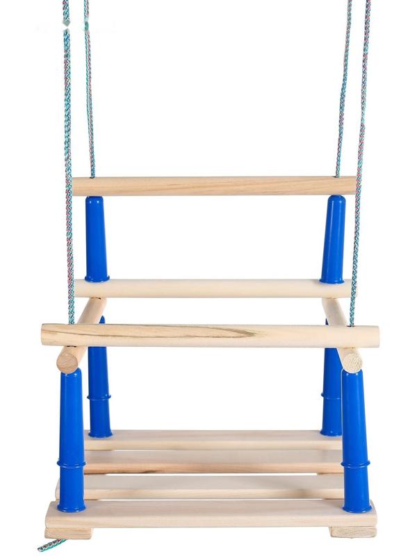 Качели подвесные, деревянные, сиденье 33×22см, МИКС