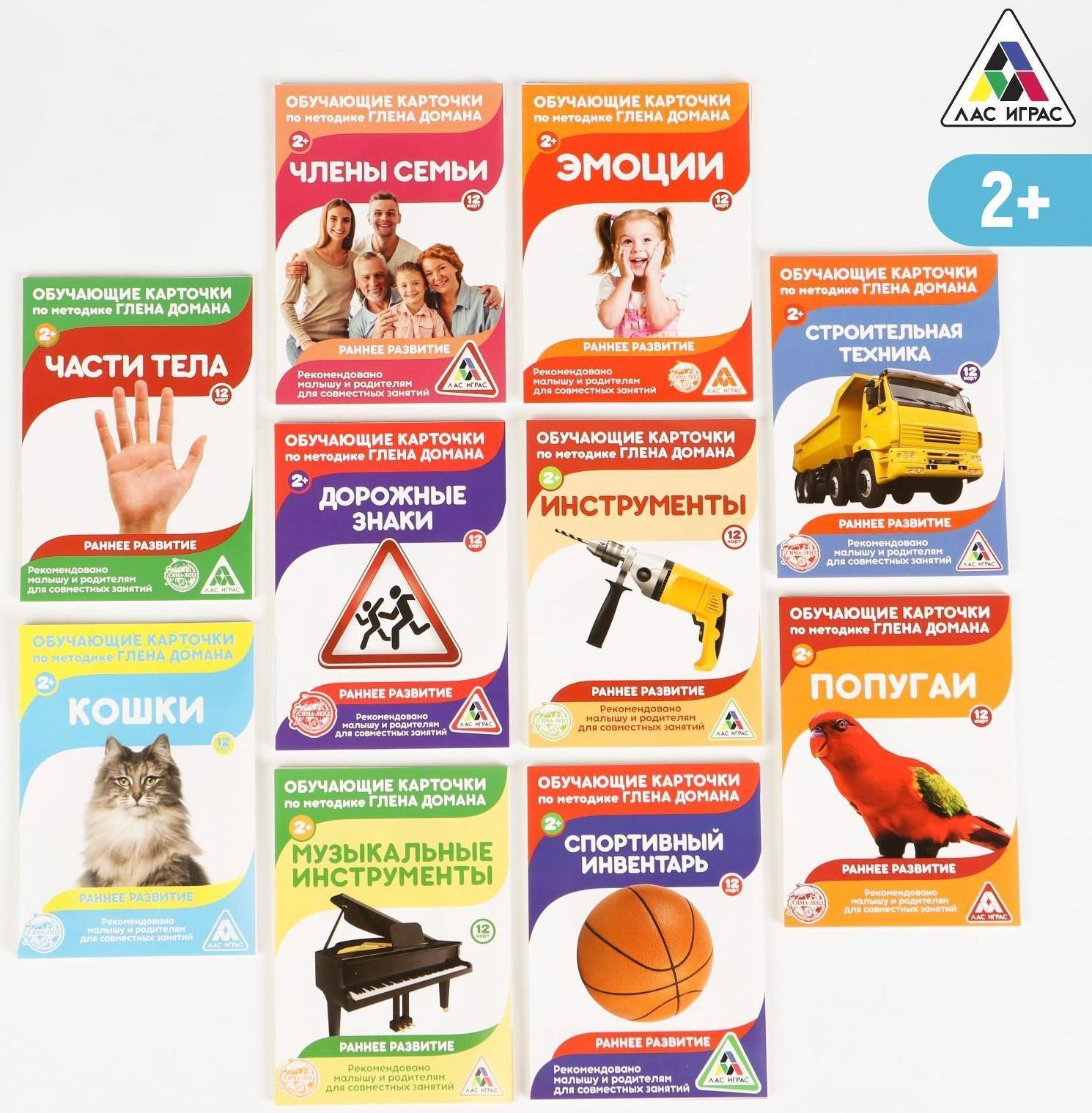 Обучающие карточки по методике Г. Домана «Расширяем кругозор», 10 штук, А6, 2+
