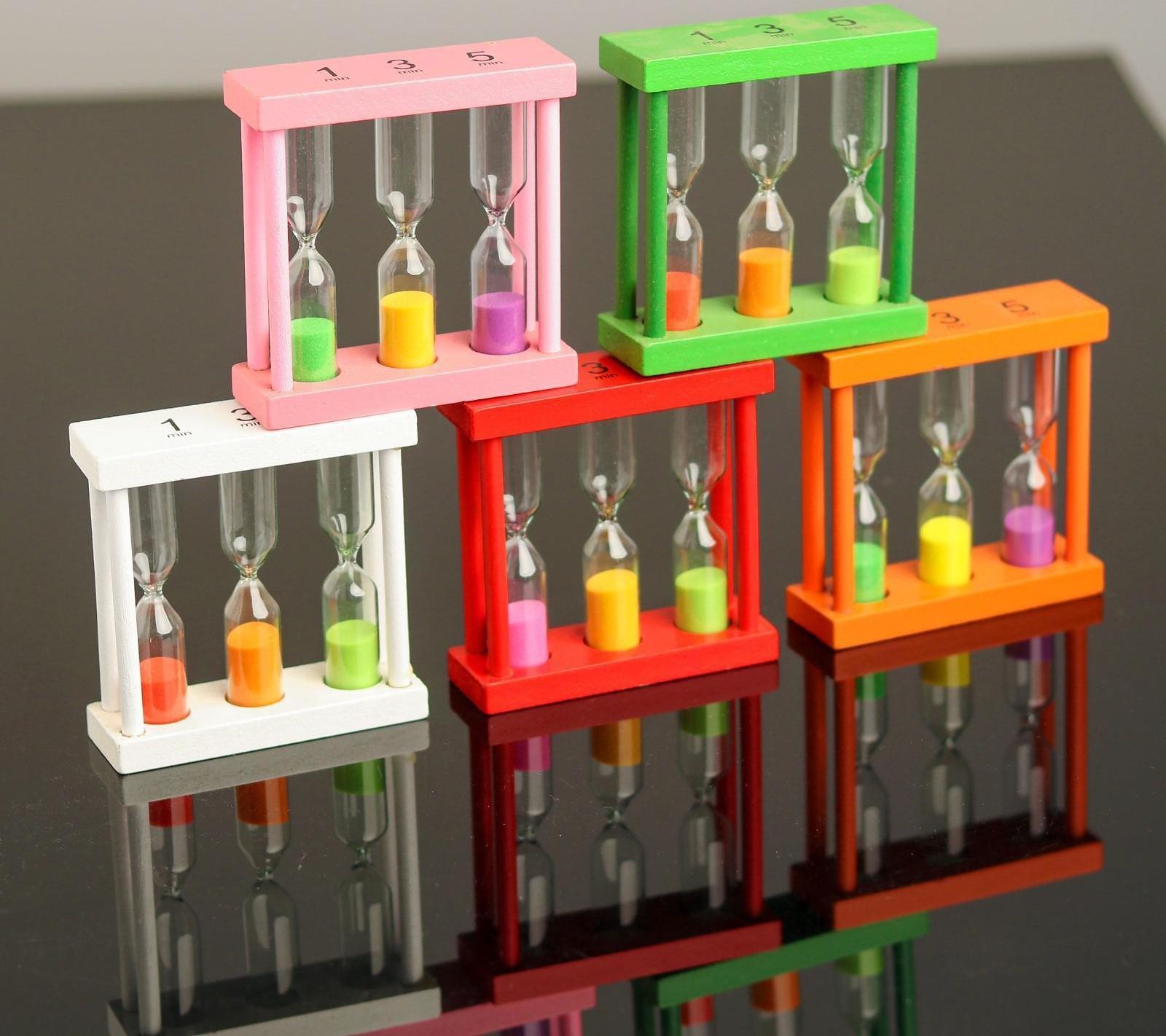 Песочные часы «Изучаем время» 3 × 9 × 9 см