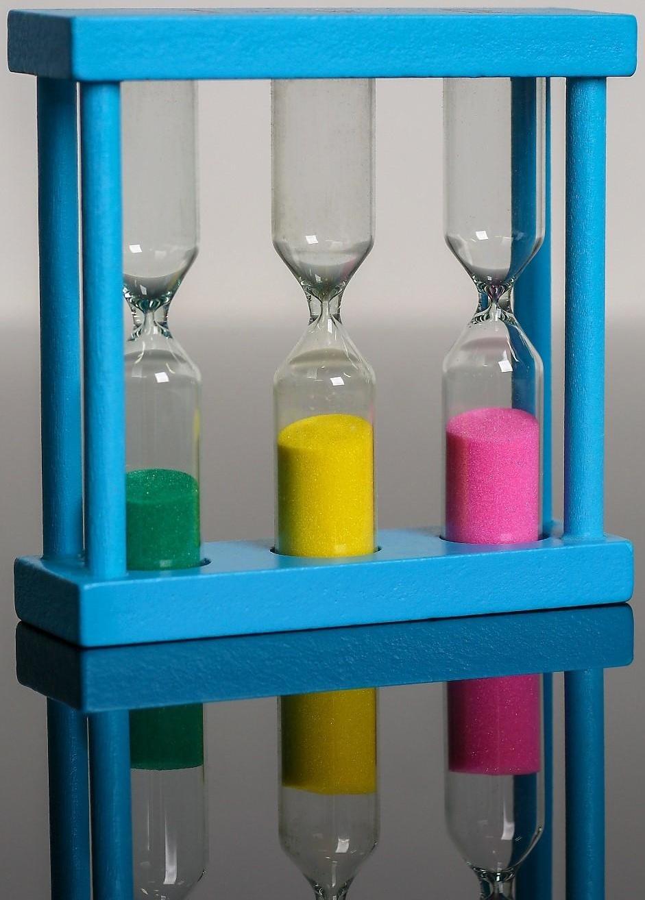 Песочные часы «Изучаем время» 3 × 9 × 9 см