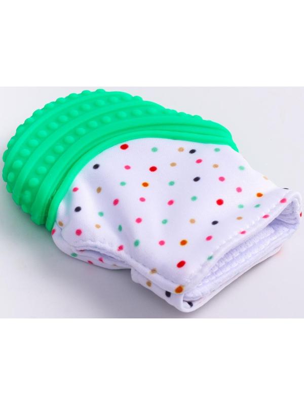 Прорезыватель рукавичка «Звездочка», на липучке, цвет МИКС