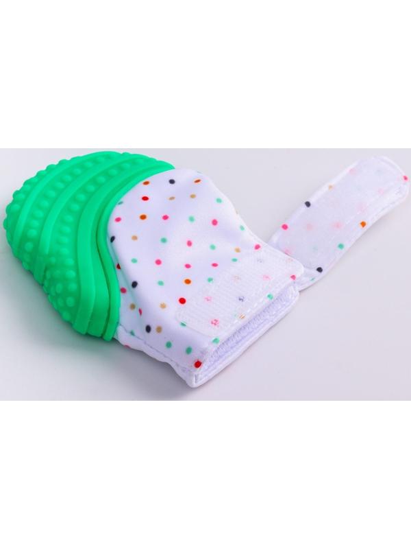 Прорезыватель рукавичка «Звездочка», на липучке, цвет МИКС