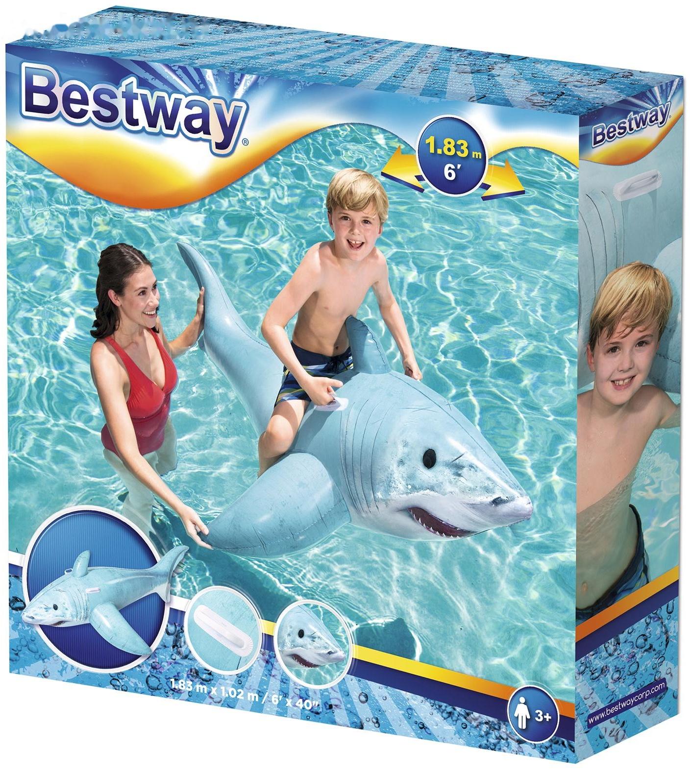 Игрушка надувная для плавания «Акула», 183 x 102 см, 41405 Bestway