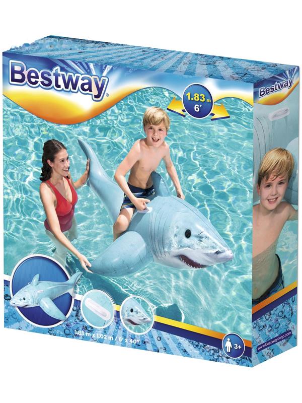Игрушка надувная для плавания «Акула», 183 x 102 см, 41405 Bestway