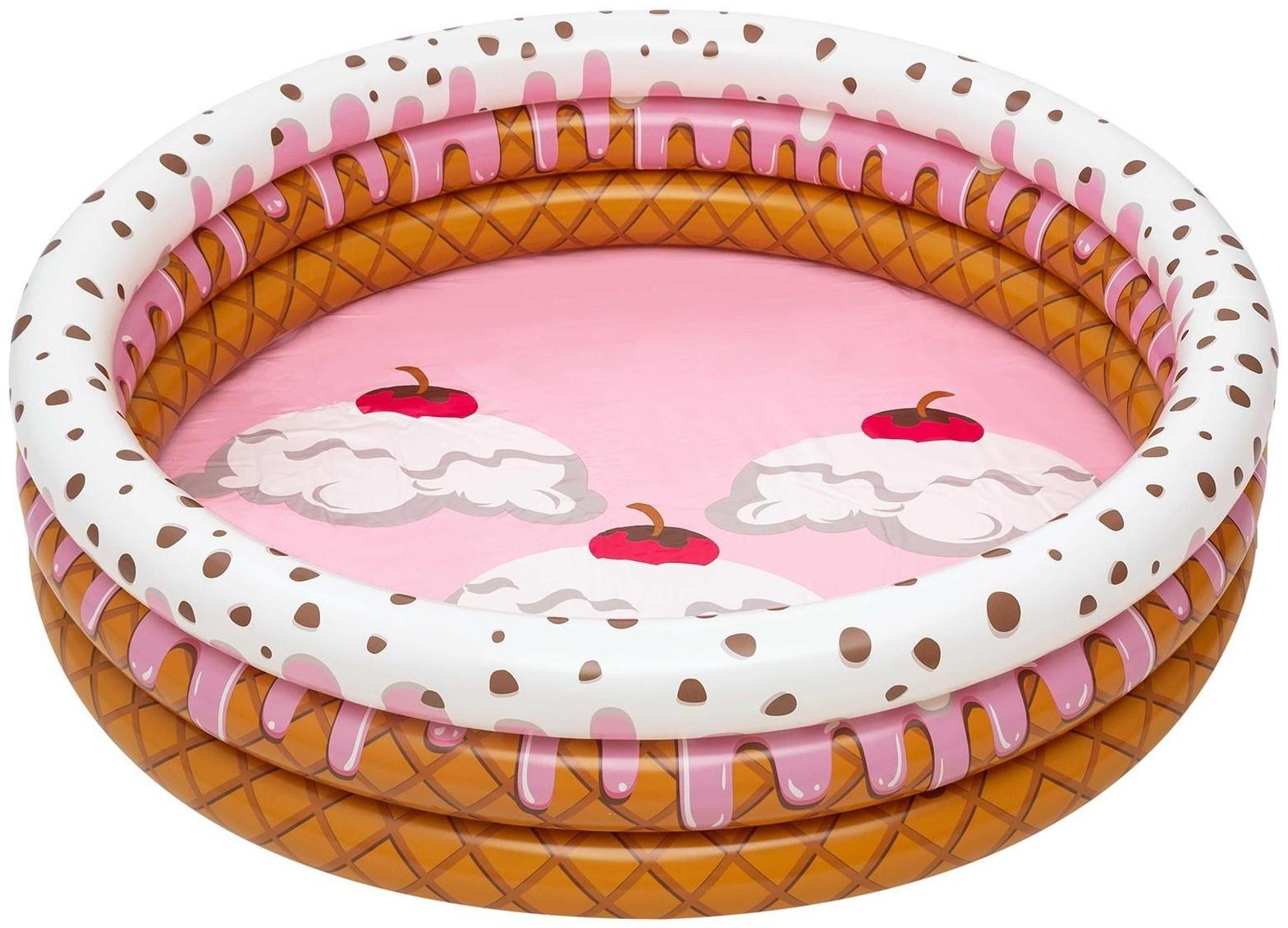 Бассейн надувной Sundae Funday, 160 x 160 х 38 см, 51144 Bestway