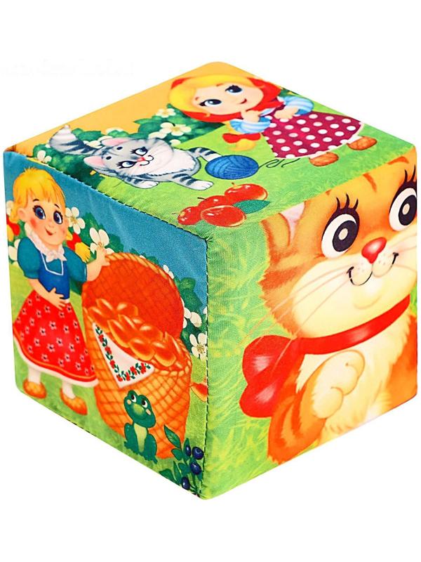 Набор мягких кубиков «Мои любимые сказки» с книгой, 6 шт., 8 × 8 см