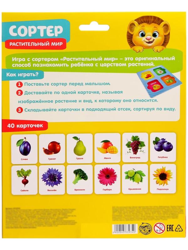 Сортер «Растительный мир» с карточками Домана