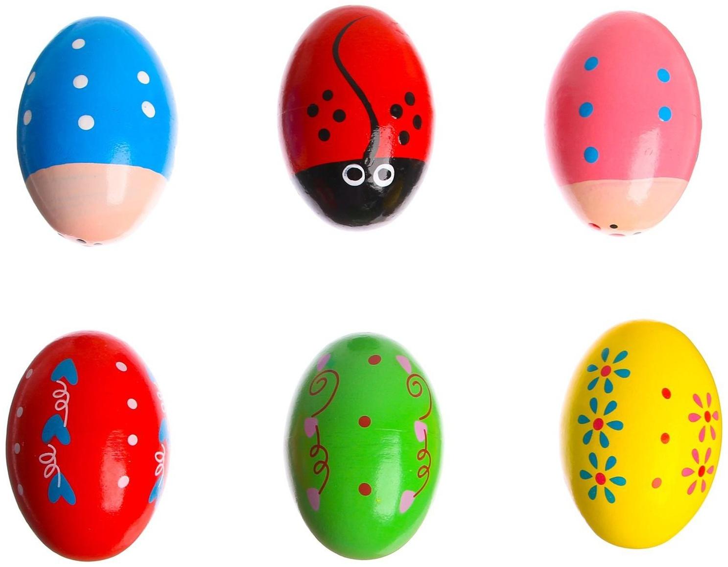 Маракас «Яйцо» 4,5×4,5×7 см МИКС