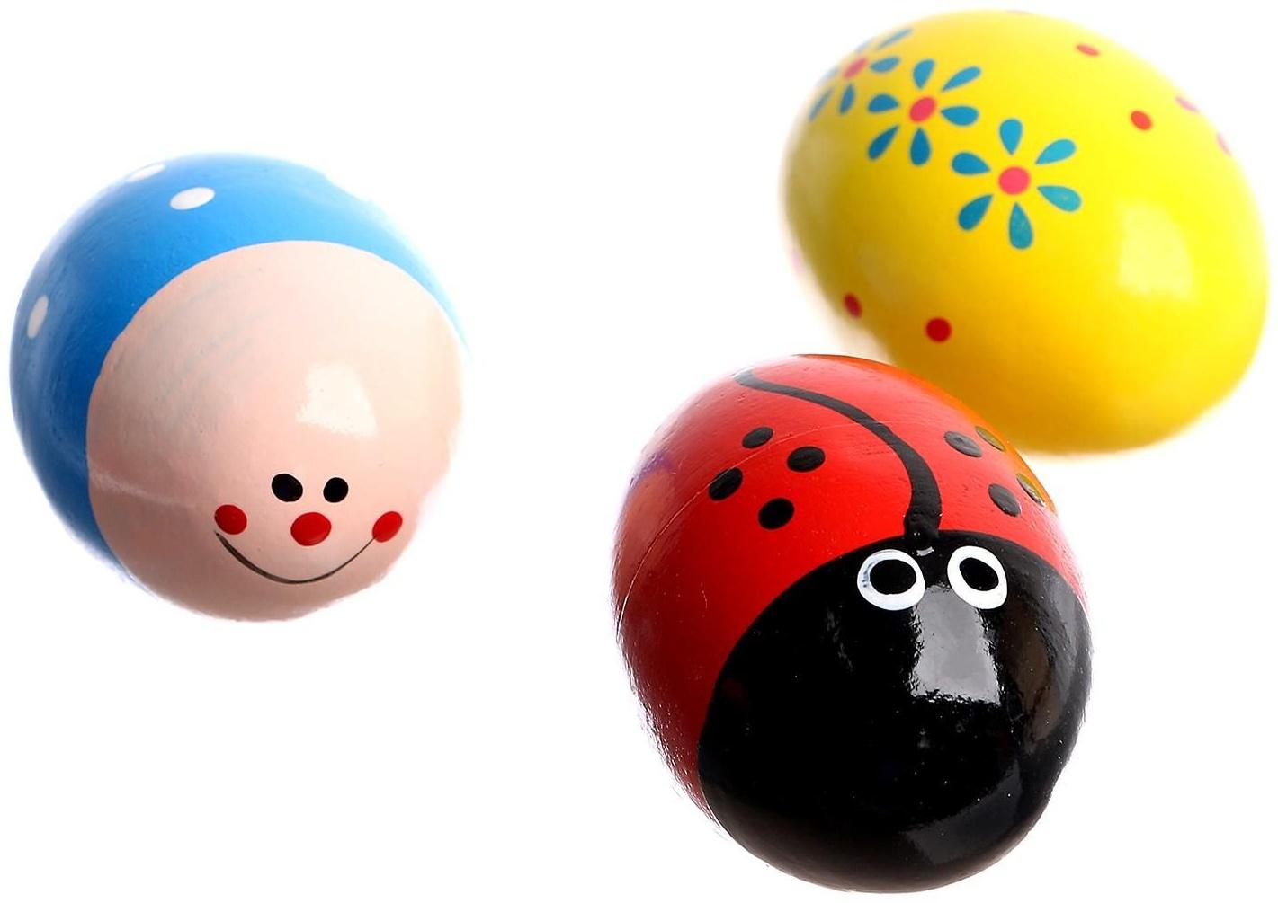 Маракас «Яйцо» 4,5×4,5×7 см МИКС