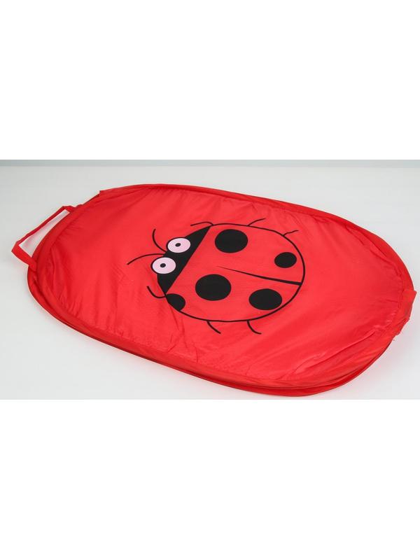 Корзина-сетка Доляна «Божья коровка», складная, 32×32×52 см, цвет красный