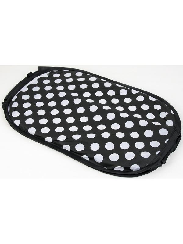 Корзина-сетка «Горошек», складная, 32×32×52 см, цвет чёрный