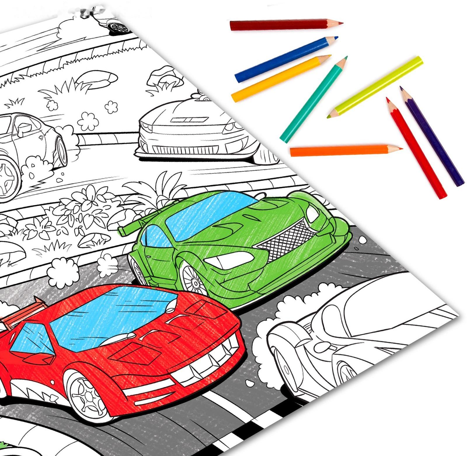 Раскраска гигант «Гоночный трек»
