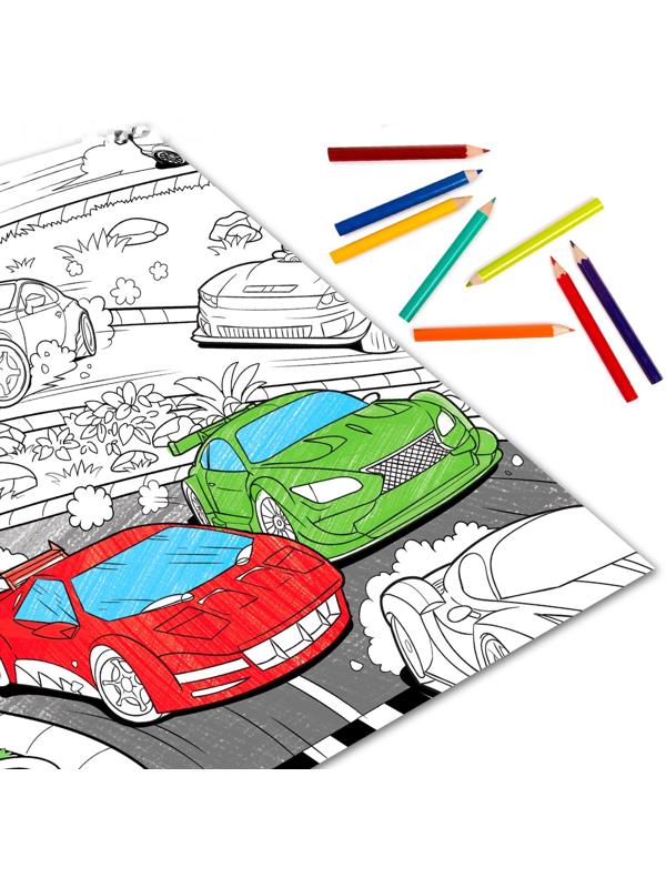 Раскраска гигант «Гоночный трек»