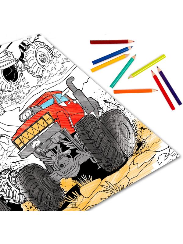 Раскраска гигант «Монстр-ралли»