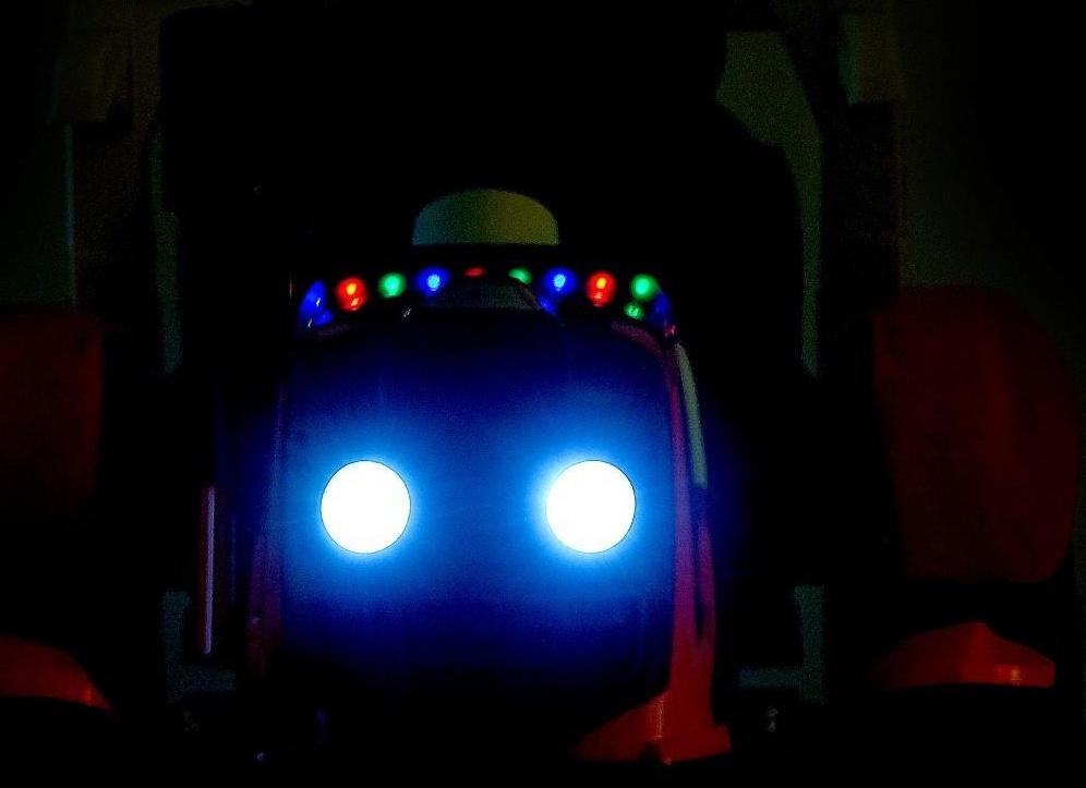 Электромобиль «Трактор», с прицепом, 2 мотора, цвет красный