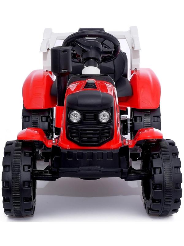 Электромобиль «Трактор», с прицепом, 2 мотора, цвет красный