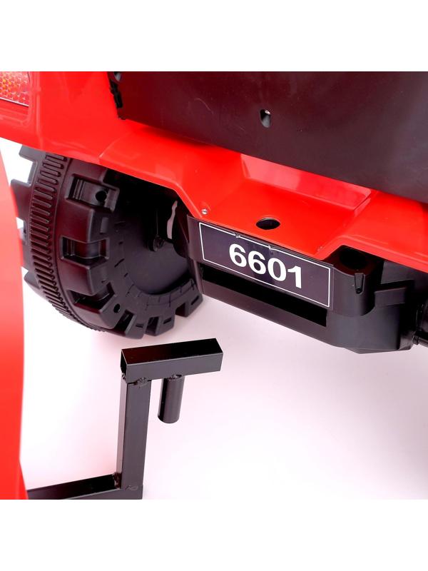 Электромобиль «Трактор», с прицепом, 2 мотора, цвет красный