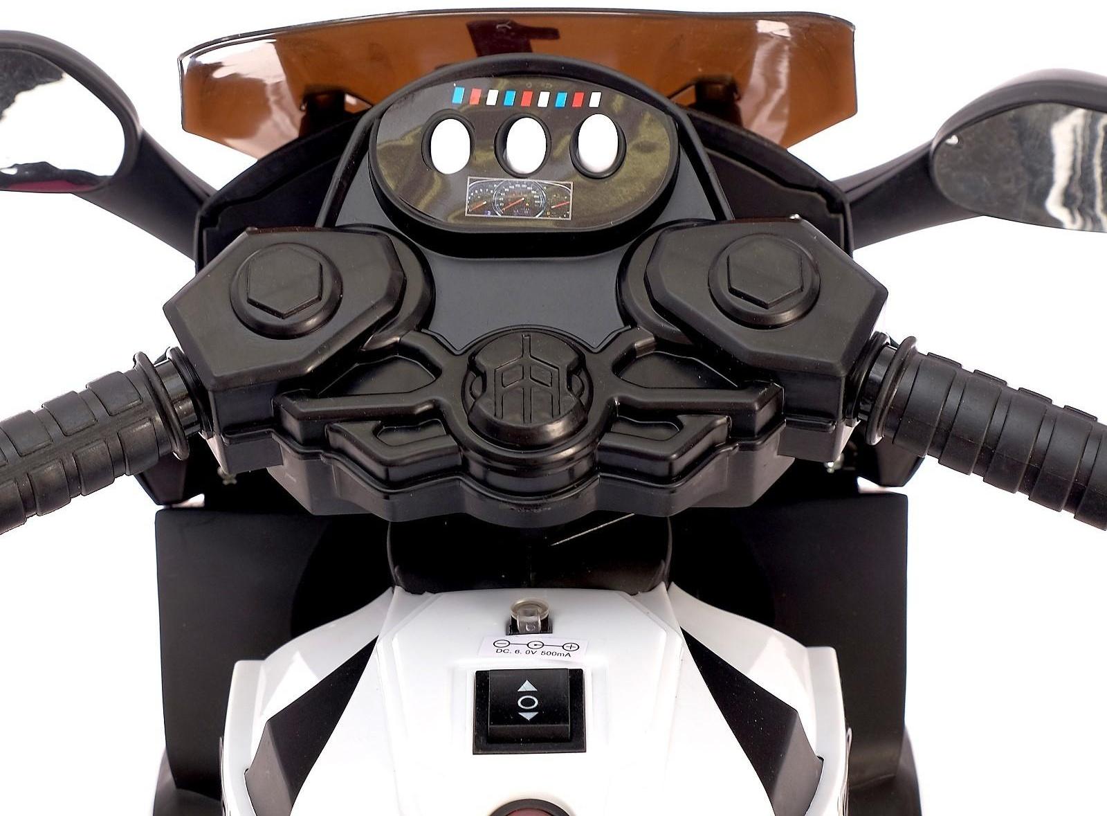 Электромобиль «Спортбайк», цвет белый