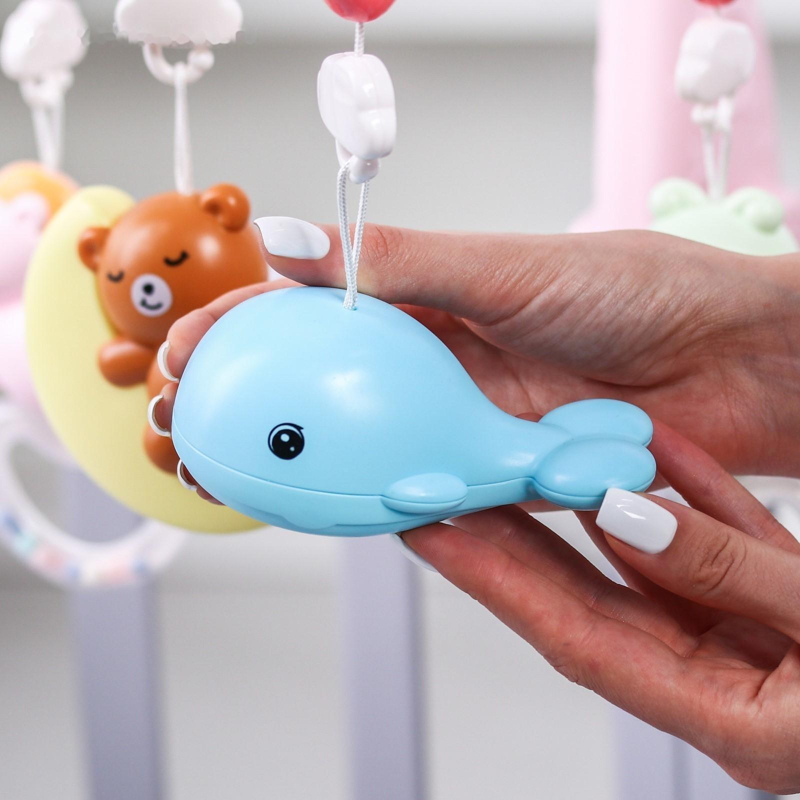 Мобиль музыкальный «Гриб. Мишка на луне», с проектором, цвет МИКС