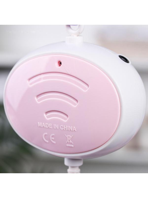 Мобиль музыкальный «Гриб. Мишка на луне», с проектором, цвет МИКС