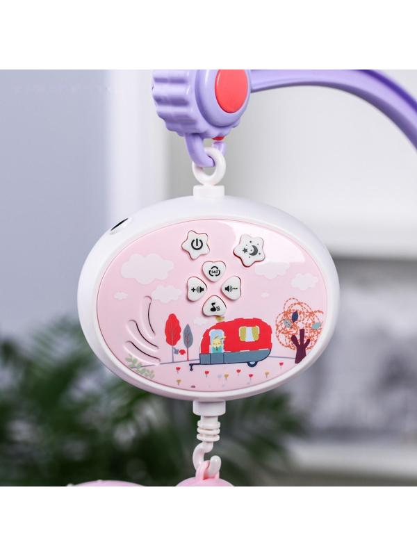 Мобиль музыкальный «Гриб. Мишка на луне», с проектором, цвет МИКС