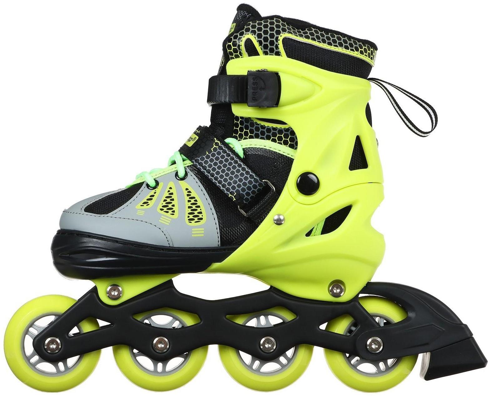 Роликовые коньки раздвижные, размер 38-41, колёса PU 70 мм, алюминиевая рама, ABEC 7