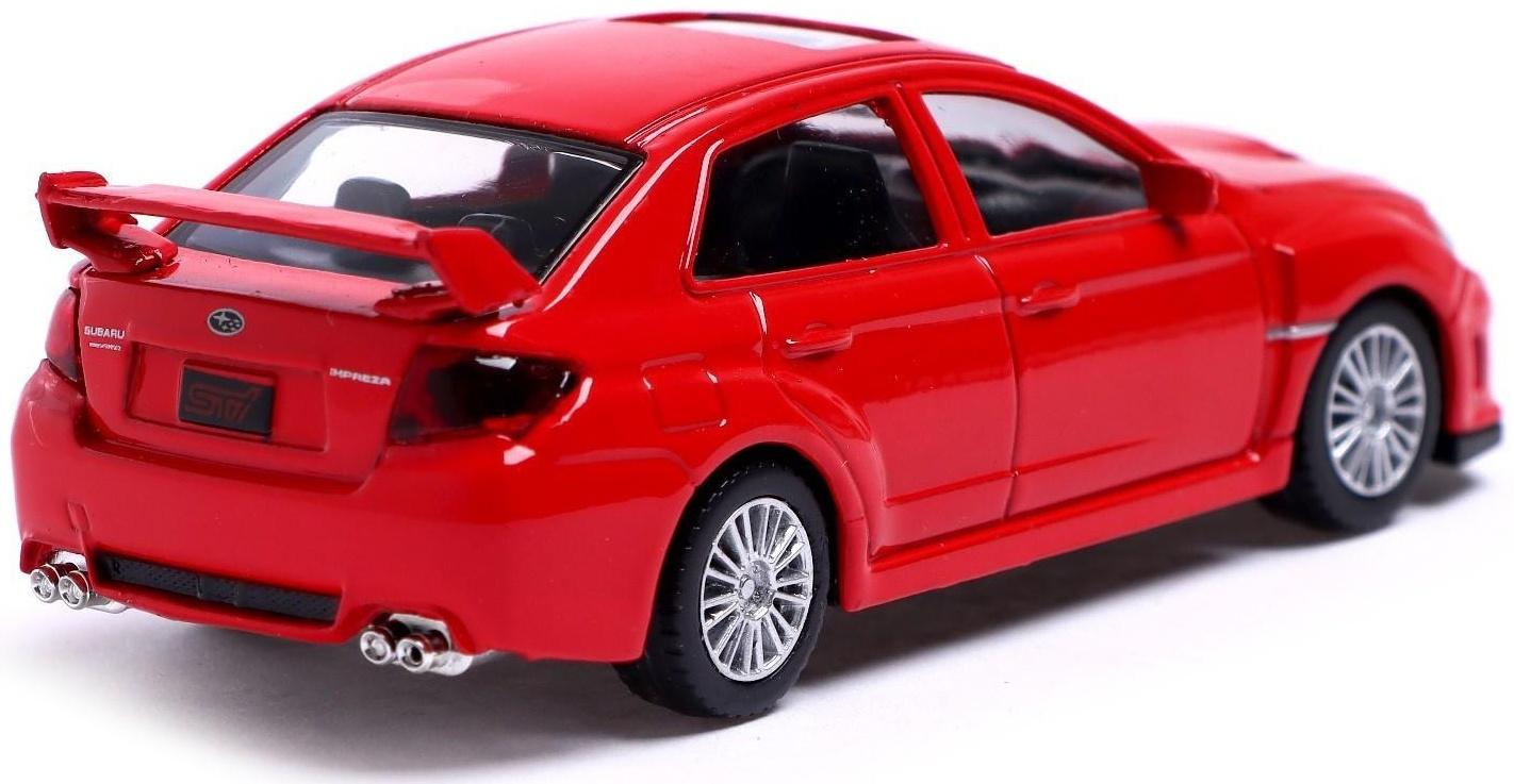 Машина металлическая SUBARU WRX STI, 1:43, цвет красный