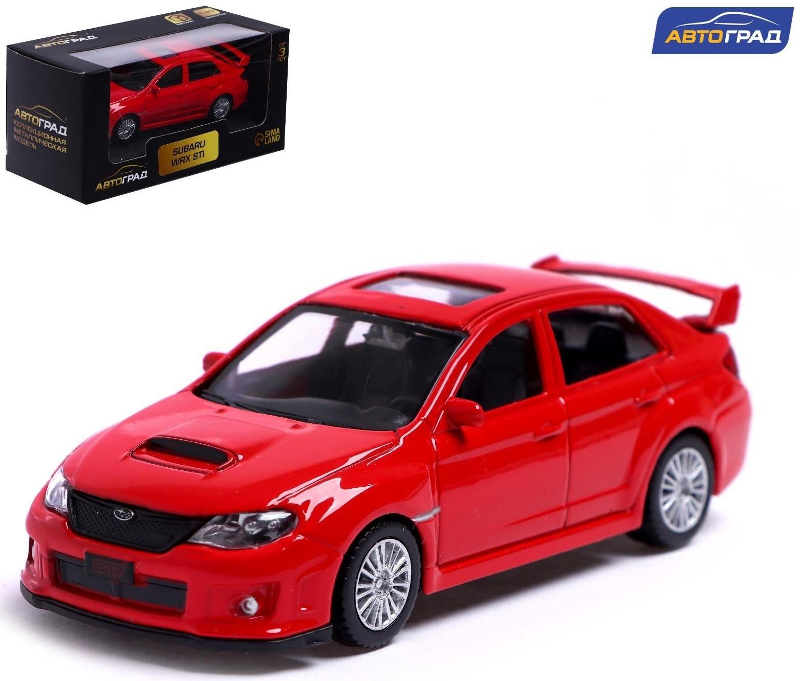 Машина металлическая SUBARU WRX STI, 1:43, цвет красный
