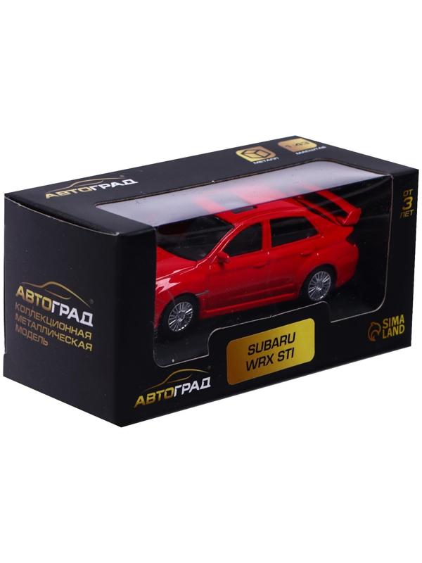 Машина металлическая SUBARU WRX STI, 1:43, цвет красный