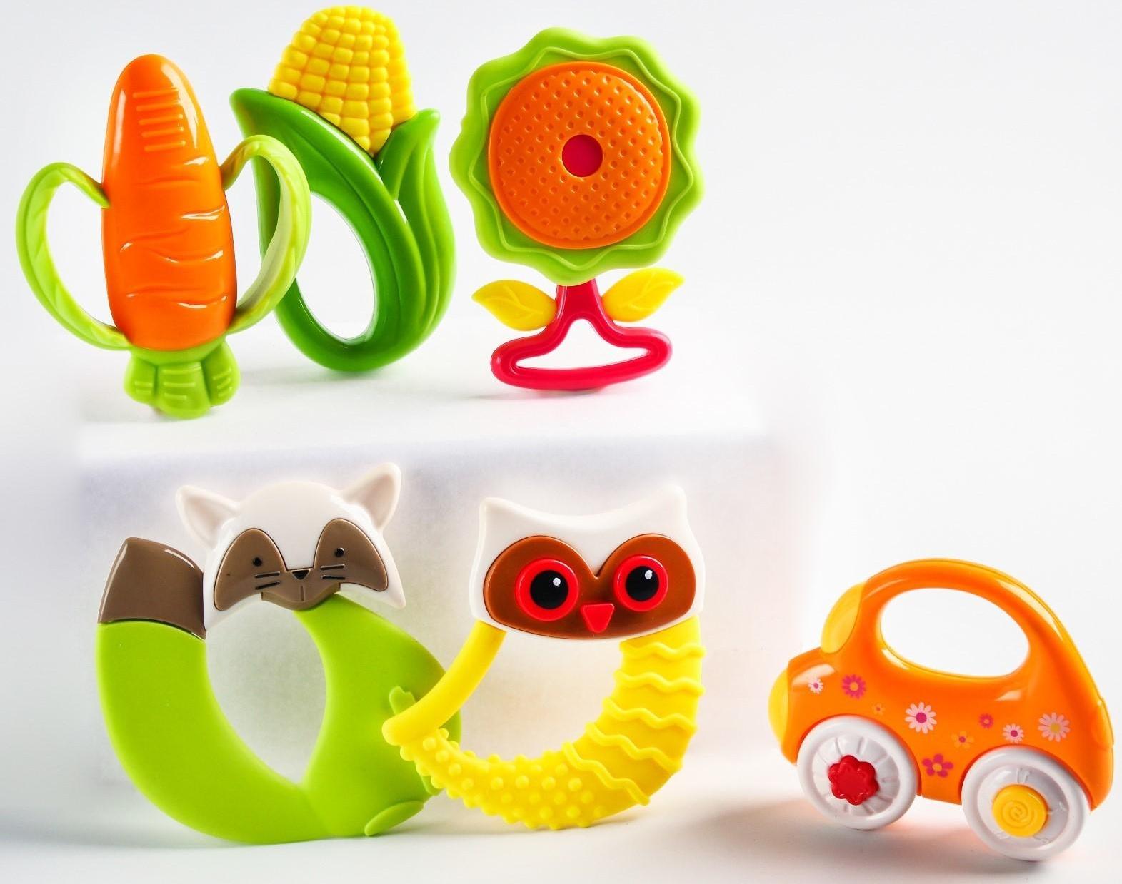 Набор погремушек - прорезывателей «Наш малыш», 6 шт, цвет МИКС
