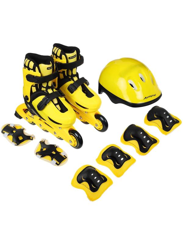 Набор ролики раздвижные + защита, размер 30-33, колёса PVC 64 мм, пластиковая рама