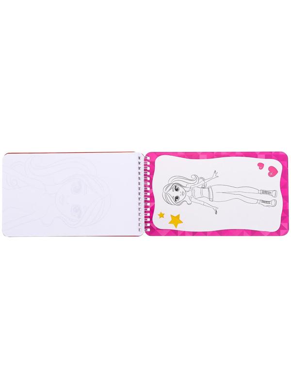 Альбом с наклейками и трафаретами «Модный стилист», 72 стр.