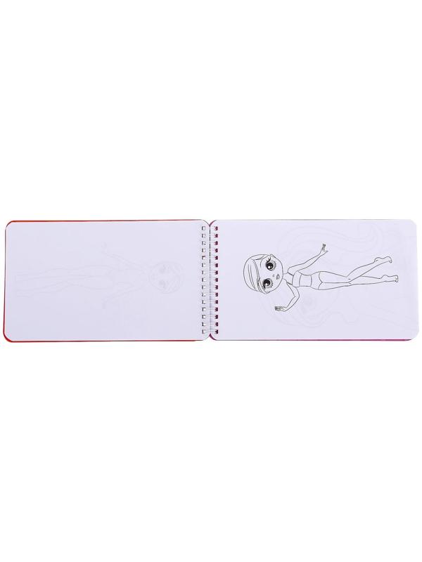 Альбом с наклейками и трафаретами «Модный стилист», 72 стр.