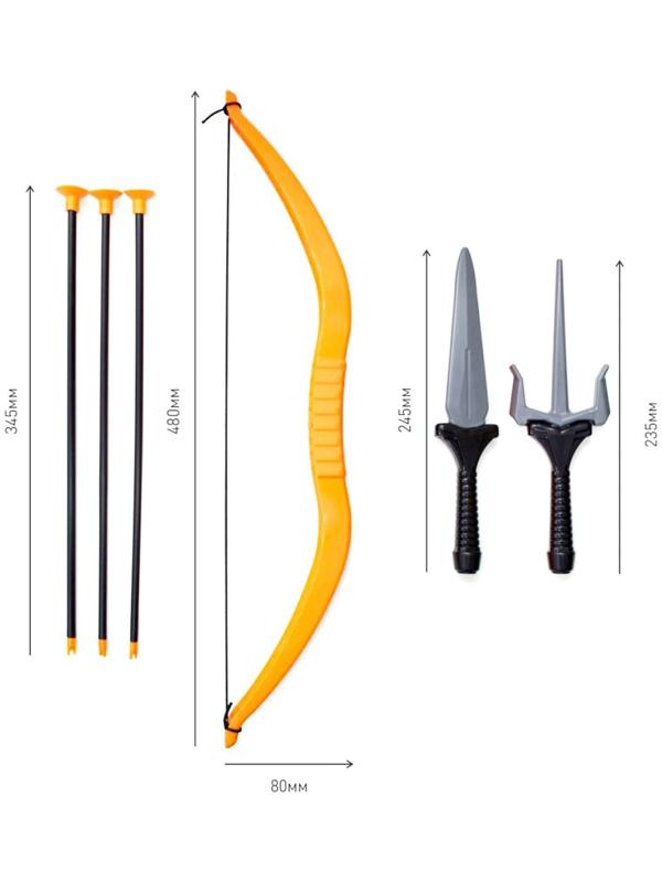 Набор оружия «Ниндзя», кинжал, саи, лук, 3 стрелы